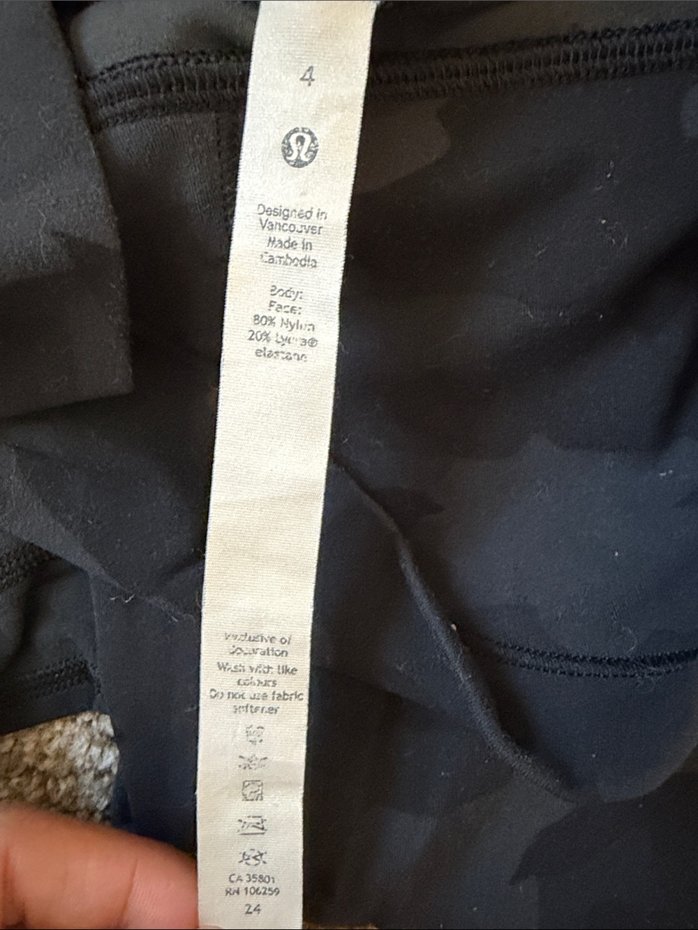 lululemon athletica Women’s Black Camo Leggings - Picture 2 of 4